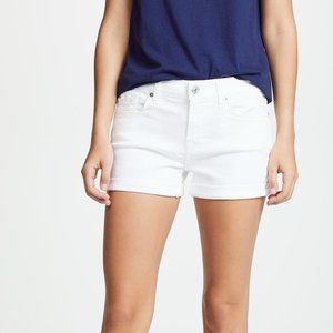NEW! 7 FOR ALL MANKIND WHITE ROLL UP SHORT
